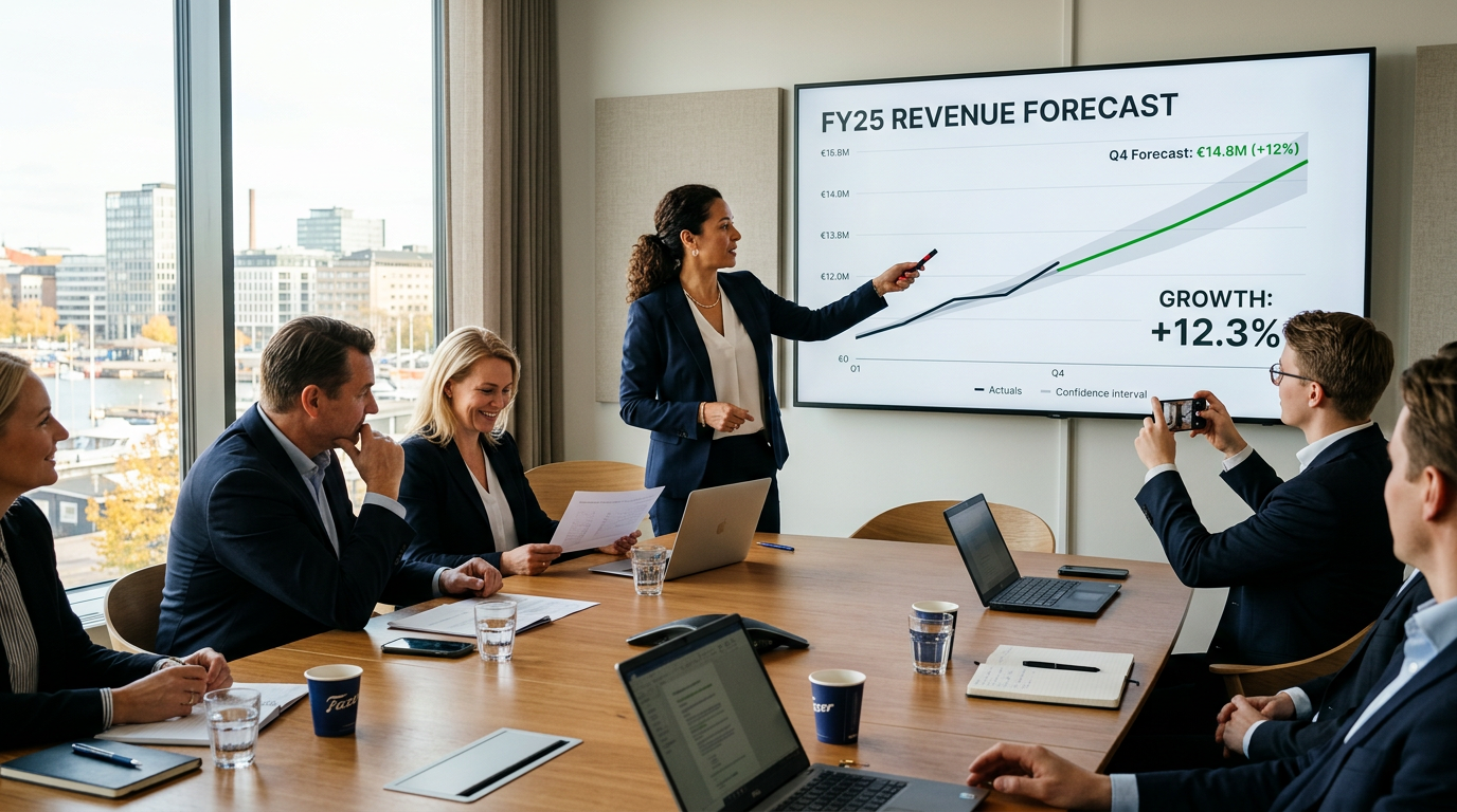 Predictive model tied to one business metric on a decision dashboard