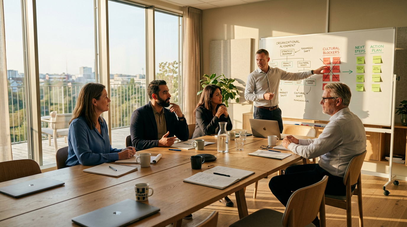 Leadership workshop on unblocking AI adoption in the organization